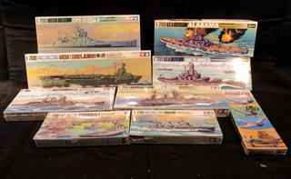 1/700 9 WATERLINE WWII BOAT AND PLANE MODELS: CARRIER JUNYO - BATTLESHIP SOUTH D